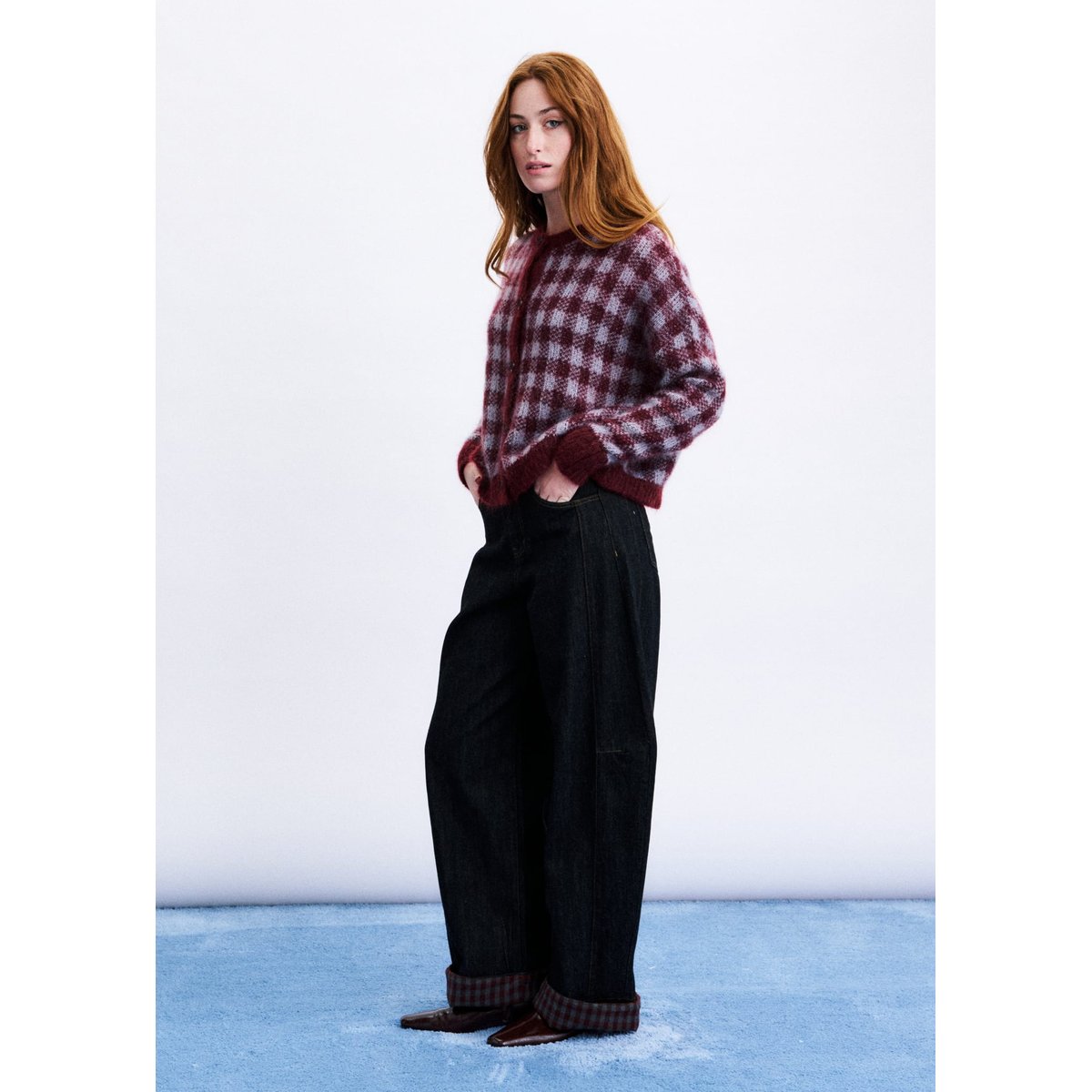 Cardigan Aomori en mohair AOMORI bordeaux, FRNCH