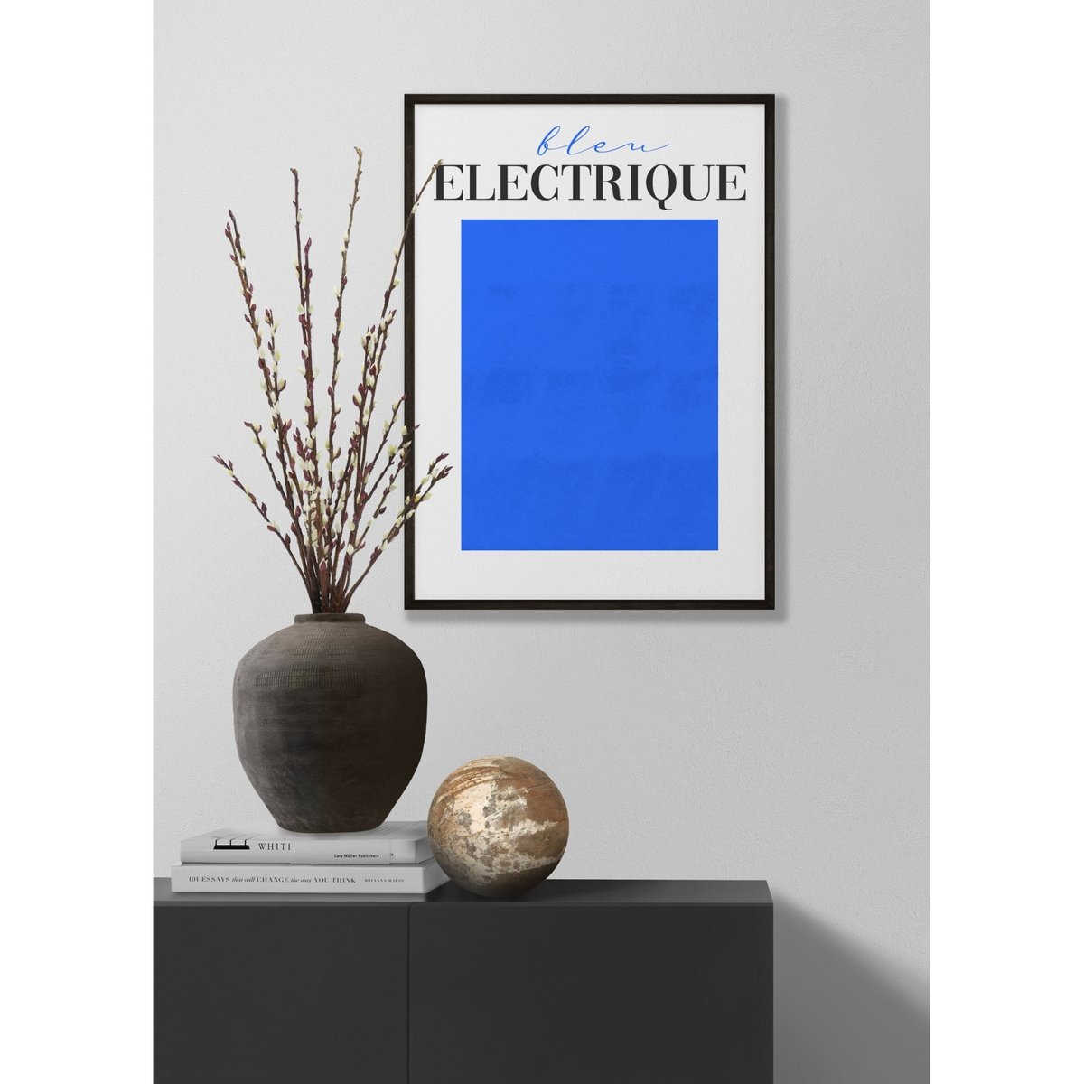 Affiche Bleu Electrique blanc, L'AFFICHERIE