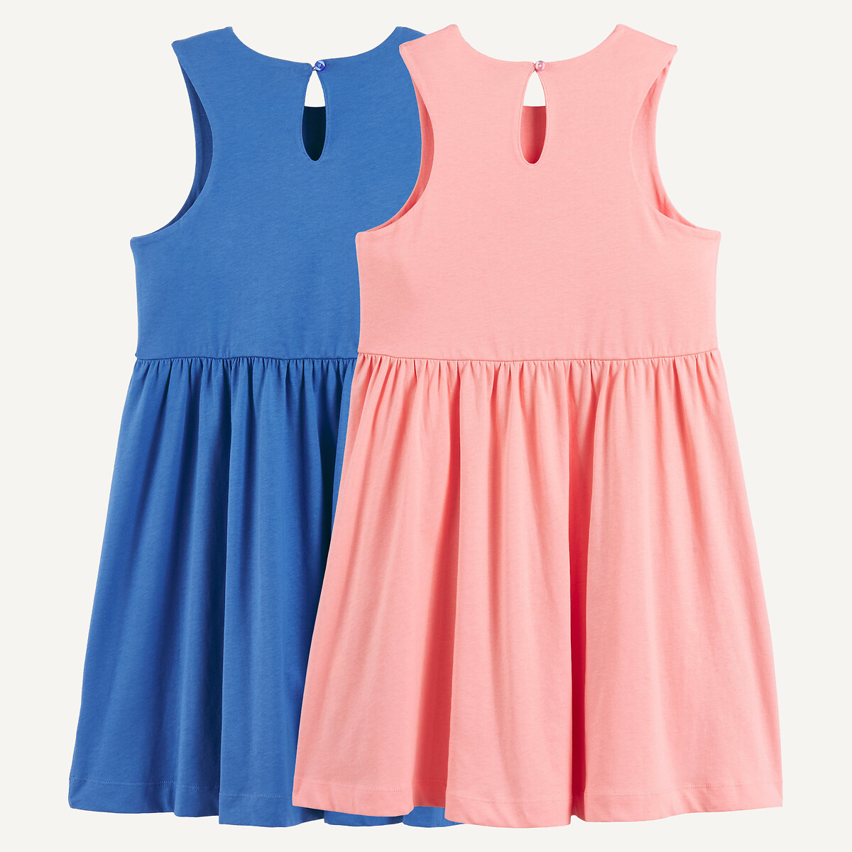 Lot de 2 robes sans manches, avec dos nageur rose + bleu, LA REDOUTE COLLECTIONS