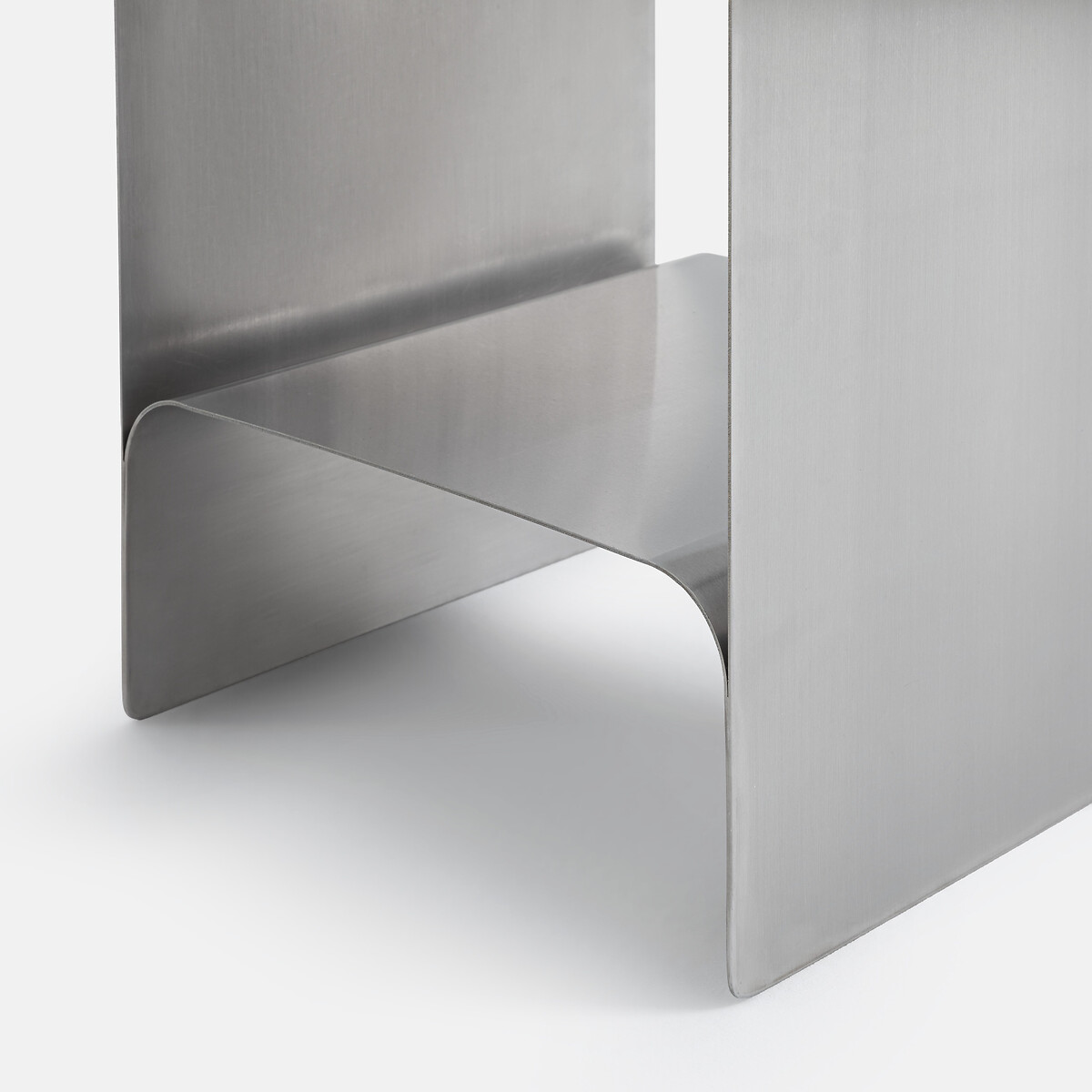 Bout de canapé double plateau, en acier inox finition chromée, LEIRA chrome, LA REDOUTE INTERIEURS