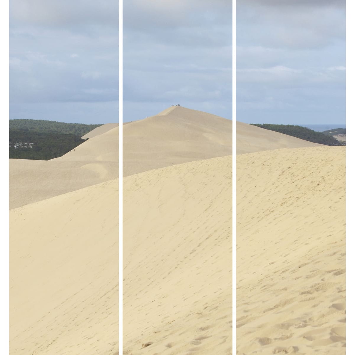 Triptyque Sur Toile Dune Pilat 90x97 Cm PLAGE beige-toile, CEANOTHE