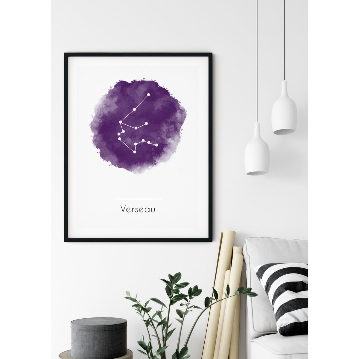 Affiche Verseau blanc, L'AFFICHERIE