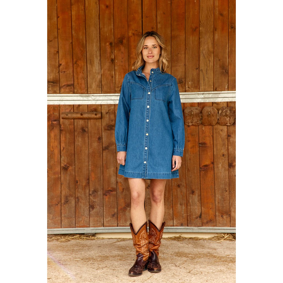 Robe courte trapèze uni RAYANA 91-medium stone, LA PETITE ETOILE