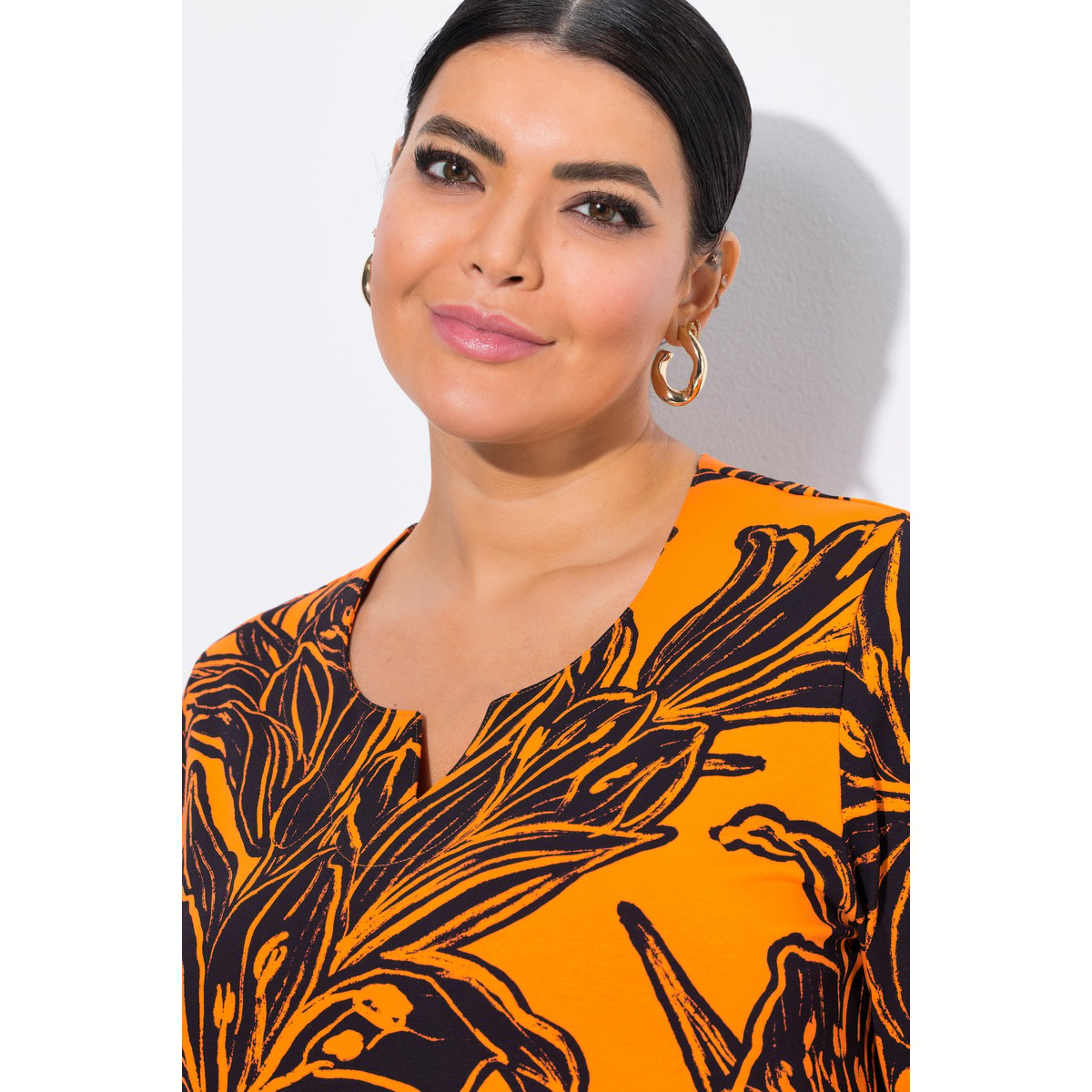 T-shirt motif feuilles clementis, ULLA POPKEN