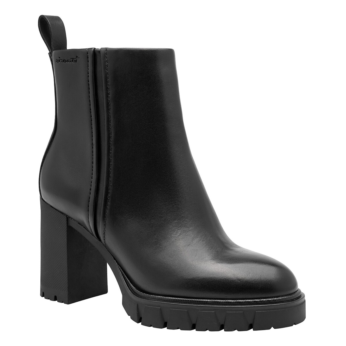Botines de tacón mármol negro, TAMARIS