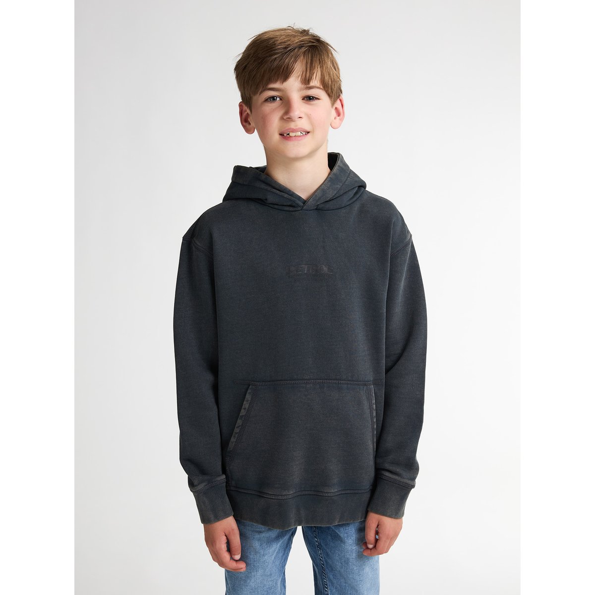 Hoodie klamath noir gunmetal, PETROL INDUSTRIES