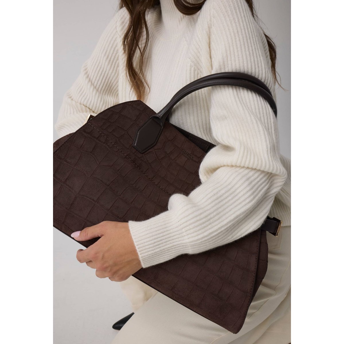 Sac À Main En Cuir Véritable Liza dko, GUESS