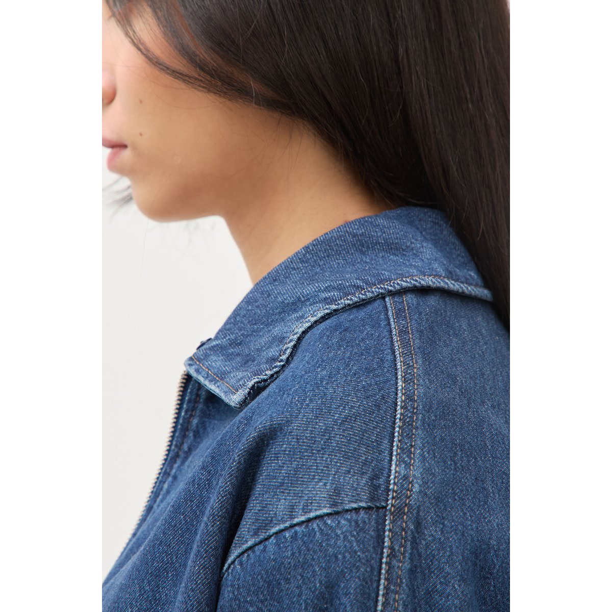 Blouson oversize en jeans doublé denim stone, BONOBO