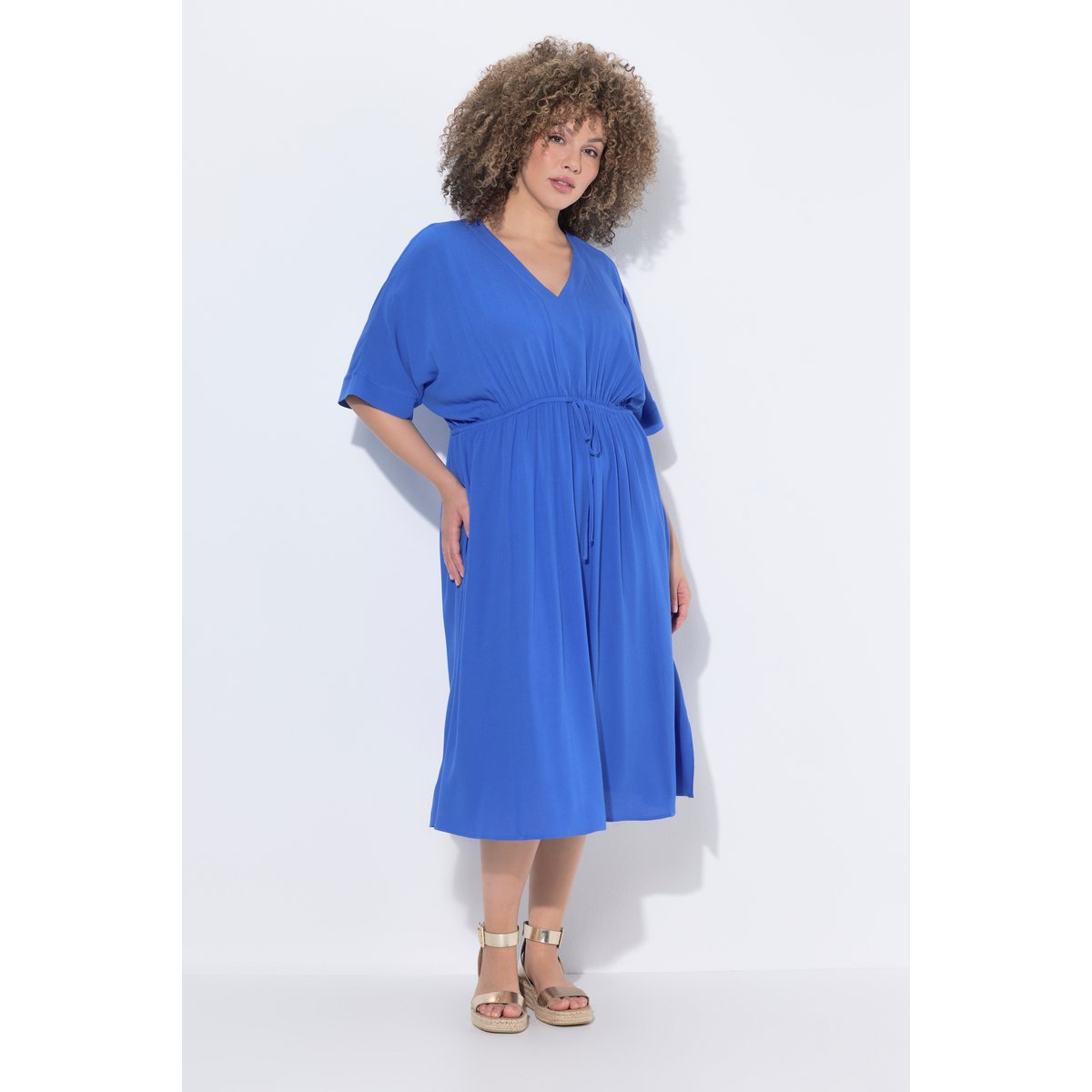 Robe maxi, cordon de serrage bleuet, ULLA POPKEN