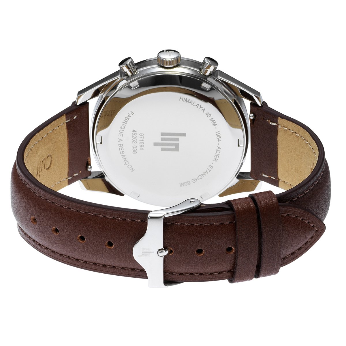 Montre Analogique HIMALAYA argenté blanc marron, LIP