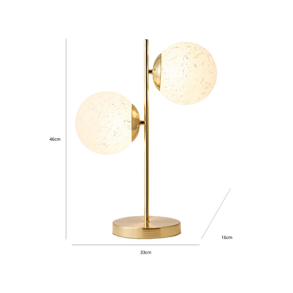 Jess 2-Light Confetti Glass Table Lamp gold-coloured, SO'HOME