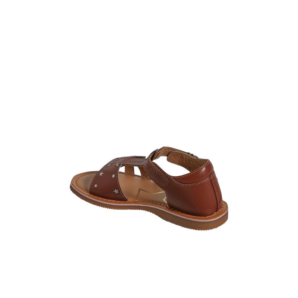 Sandales scratchées cuir collection maternelle marron, VERTBAUDET