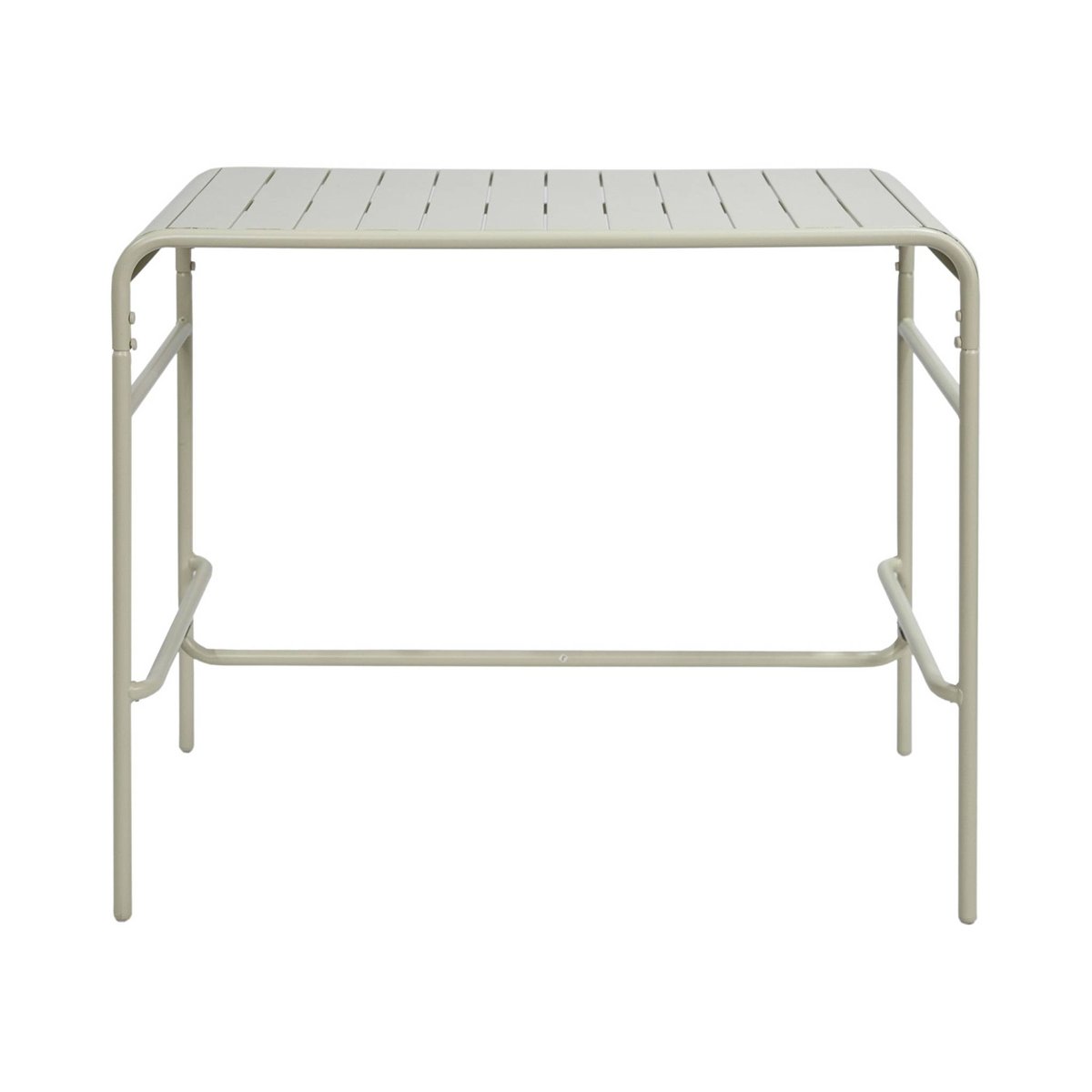 Table haute de jardin acier + 4 assises AMÉLIA beige, SWEEEK