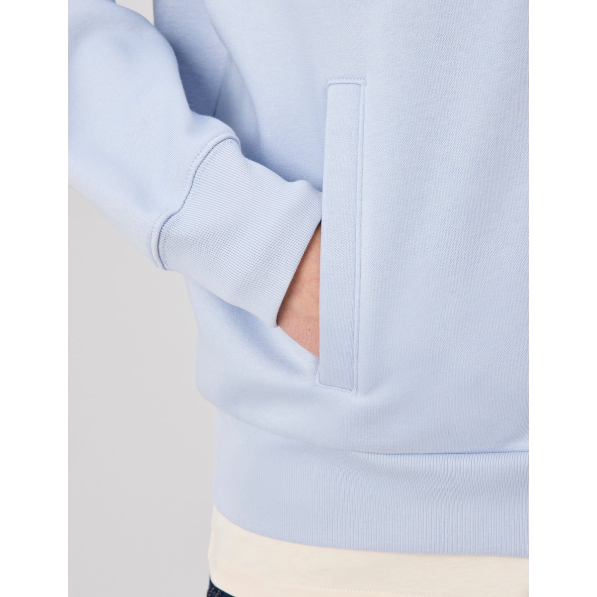 Sweat zippé bleu clair, BZB