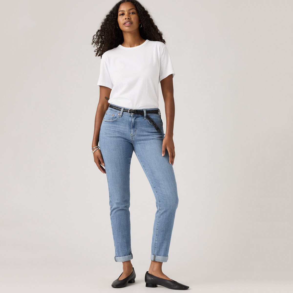 Jean Mid Rise Boyfriend bleu - lapis topic, LEVI'S