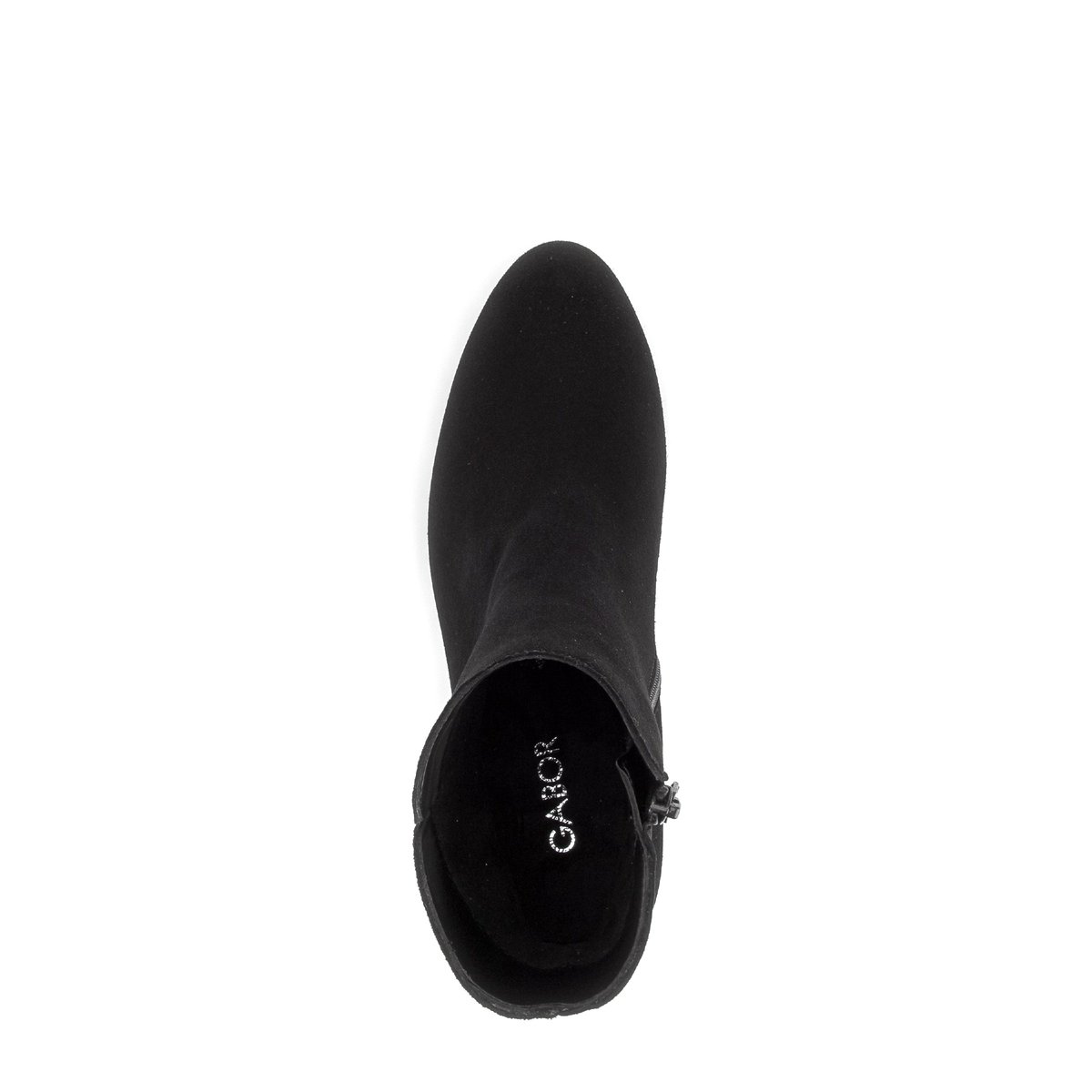 Bottines en cuir à talon décroché noir velours, GABOR