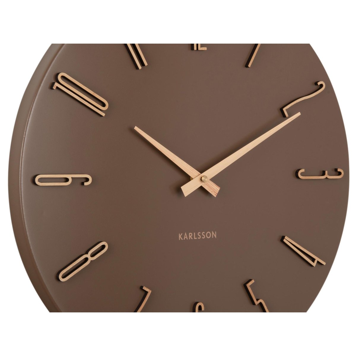 Horloge Murale Métal ESMERADO brun moka, KARLSSON