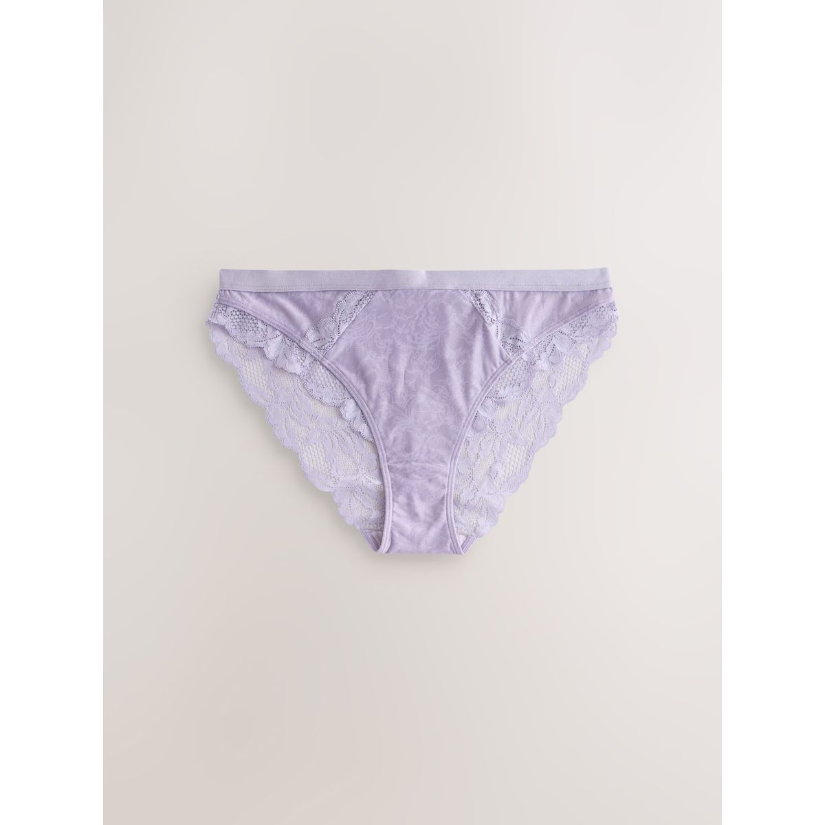 Culotte avec liseré en dentelle, lot de 3 crème/lilas/pêche, NEXT