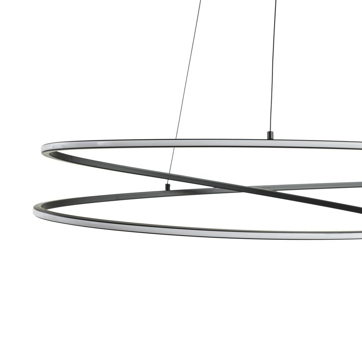 Suspension en métal moderneLED, Gavril noir, LUCANDE