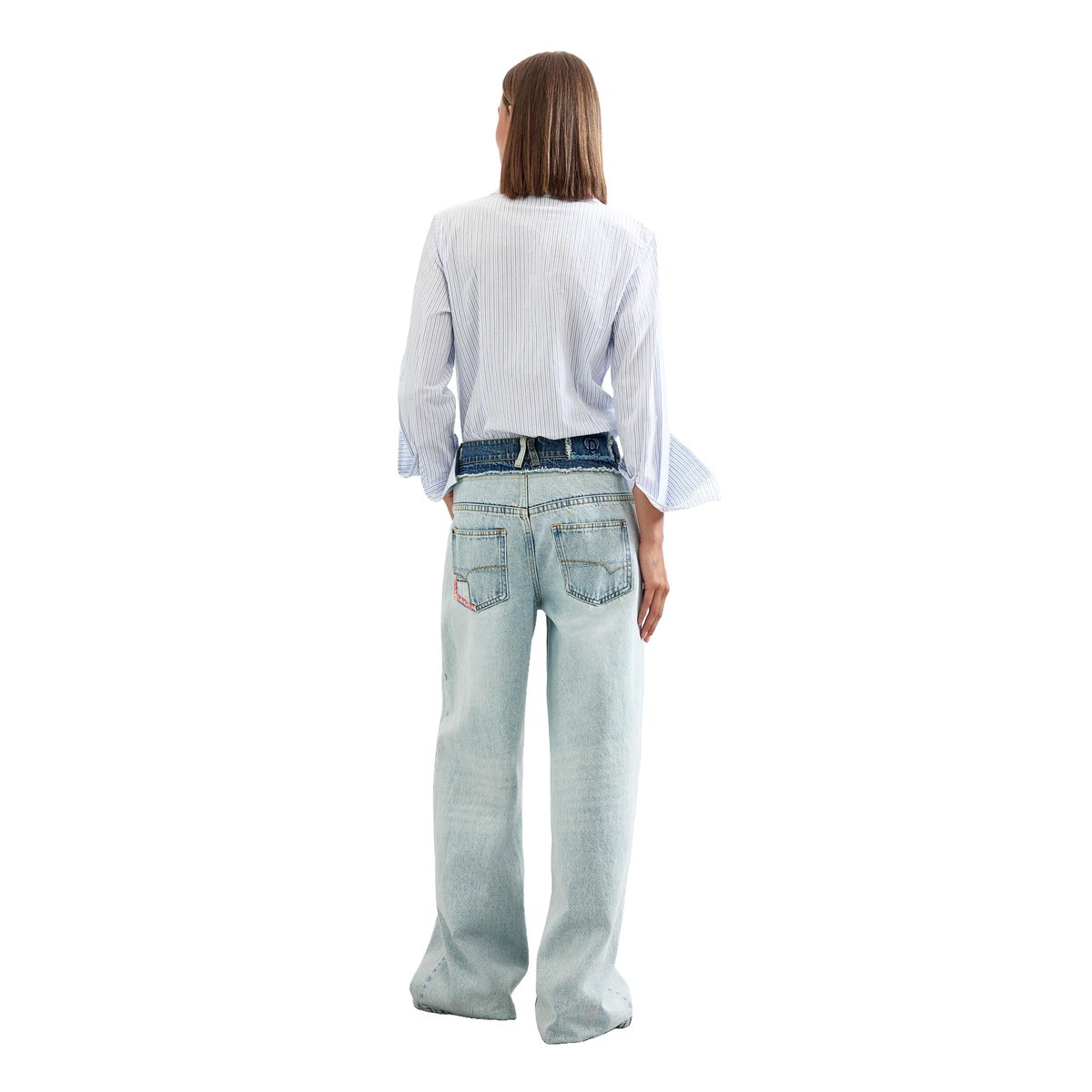 Jean large coupe wide leg bleu, DESIGUAL