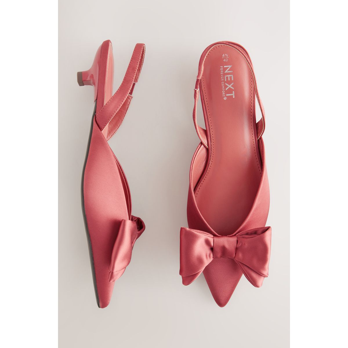 Chaussures à bride arrière nœud rose, NEXT