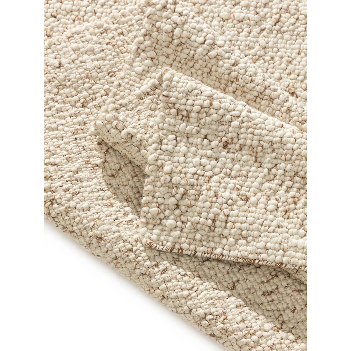 Tapis de couloir en laine tissé main PATCH marron, BENUTA