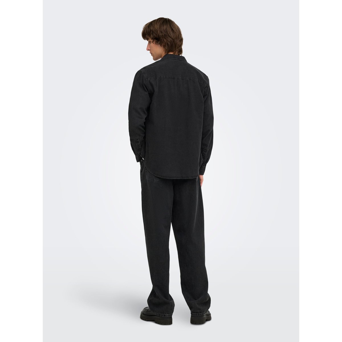 Chemise black denim, ONLY & SONS