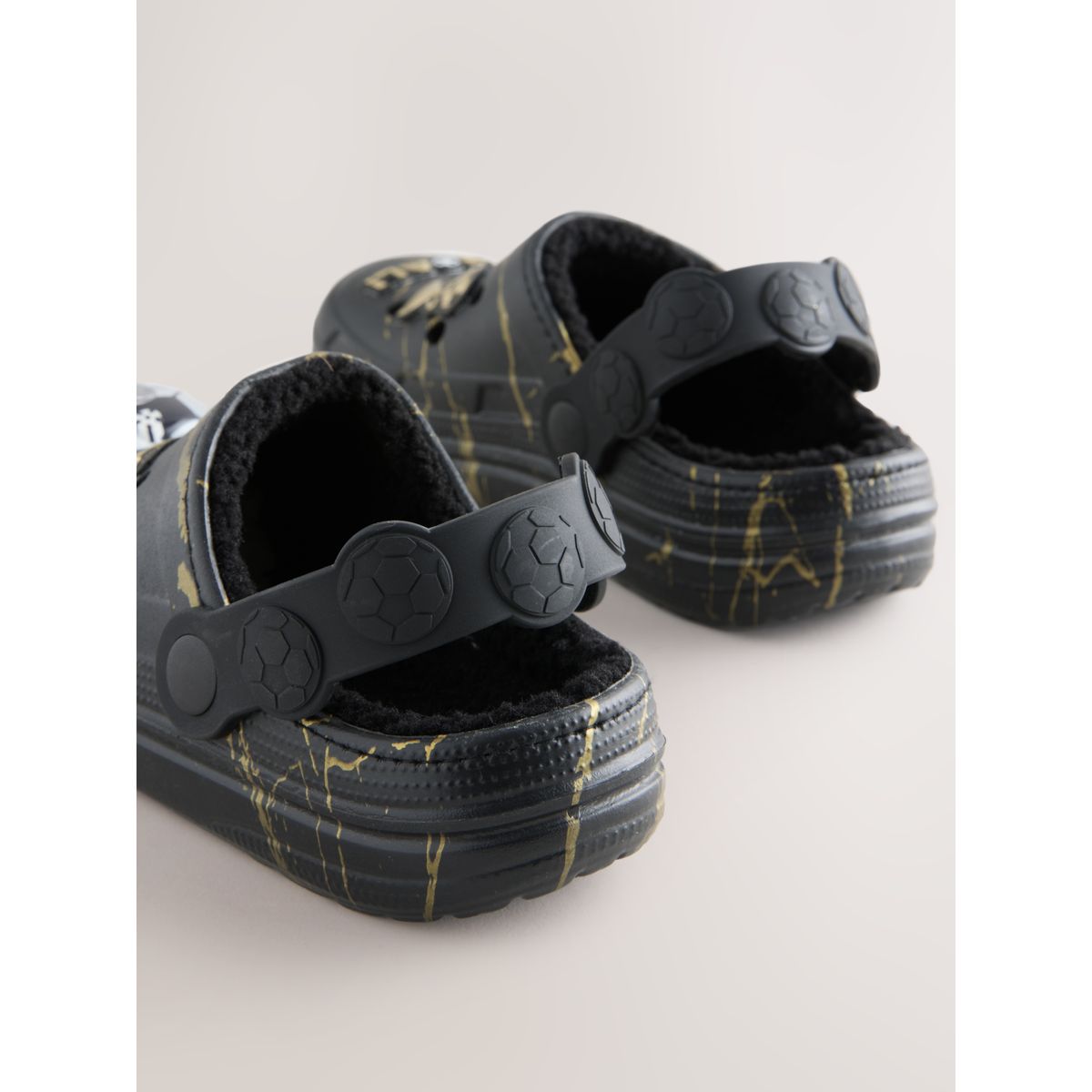 Chaussons style sabots fourrés noir, NEXT