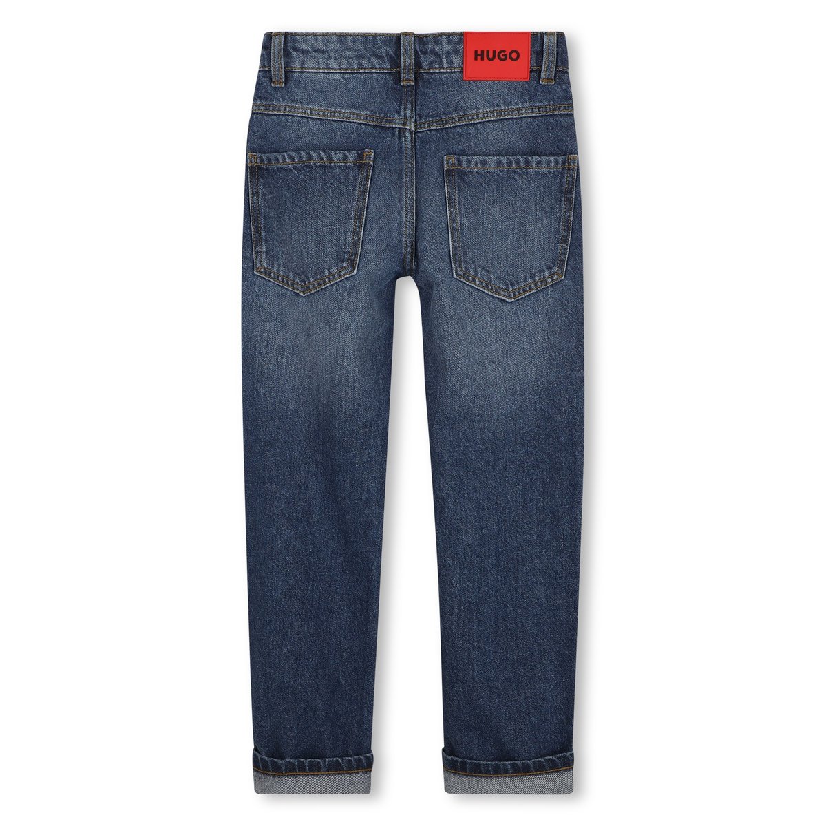Pantalon en denim dble stone+brossage, HUGO KIDSWEAR