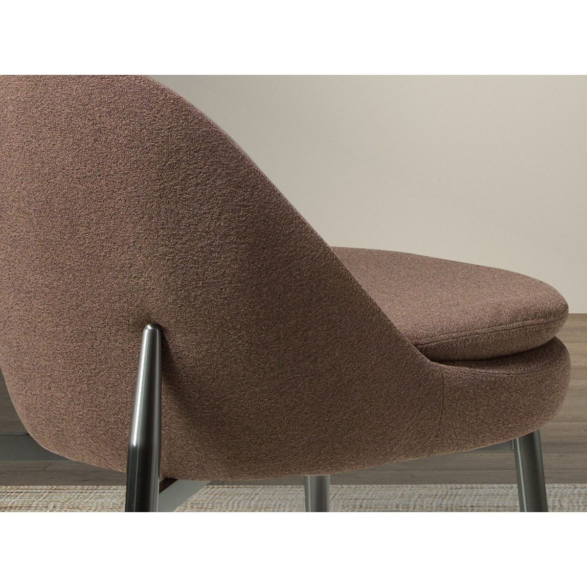 Chaise en tissu marron foncé | noir, ANGEL CERDA