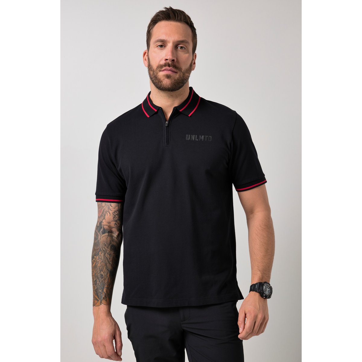 Polo en piqué, technologie FLEXNAMIC® noir, JP1880
