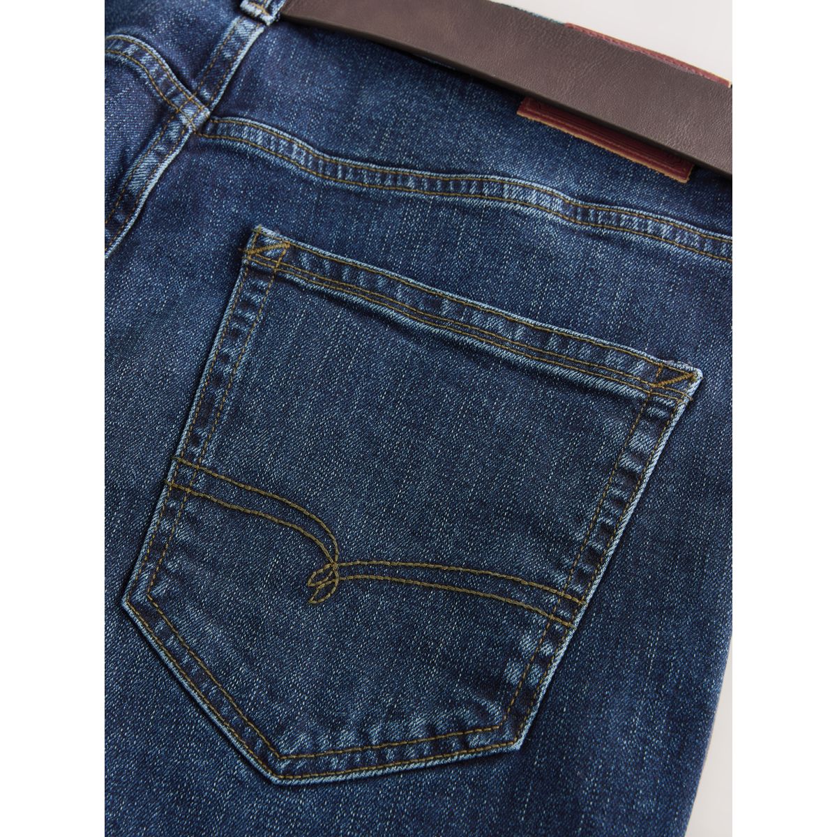 Jean à ceinture Signature bleu, NEXT