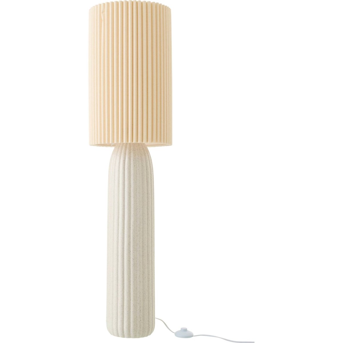 Lampadaire en céramique cannelé blanc cassé, RECOLLECTION