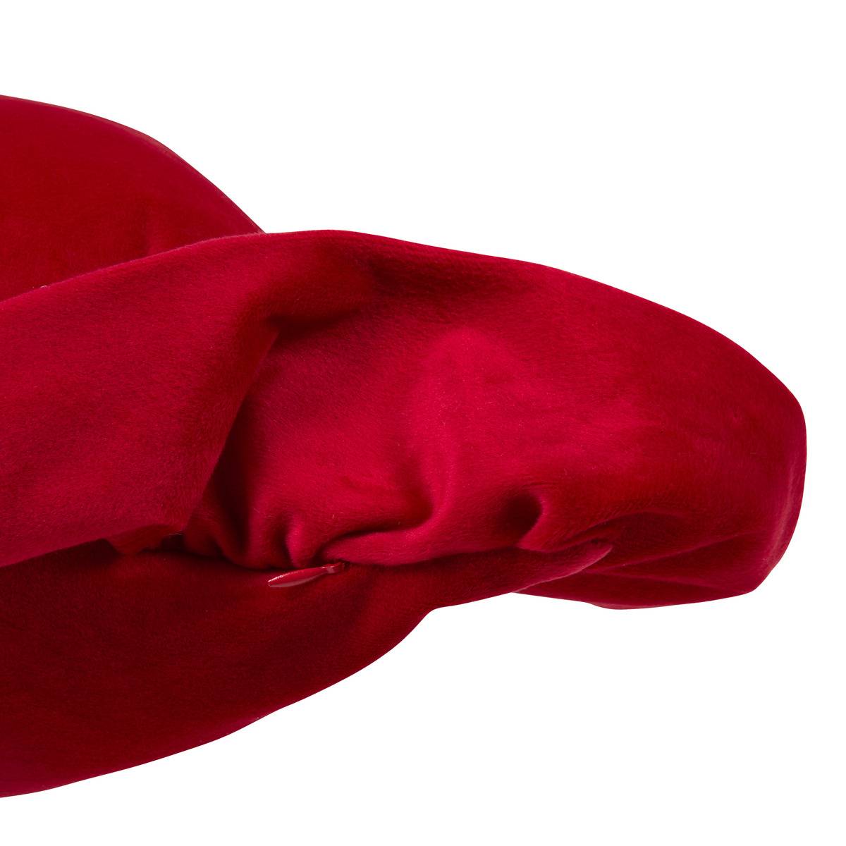 Coussin de Noël à volants rouge 51 x 51 cm rouge, FEERIC LIGHTS & CHRISTMAS