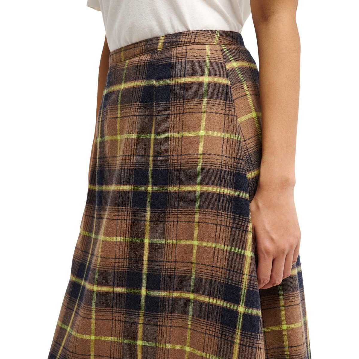 Jupe longue LOMOND SKIRT marron pine bark lomond check, QUIKSILVER