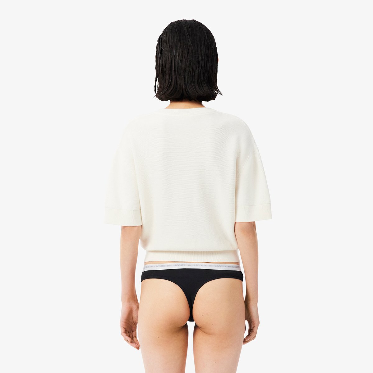 Lot de 3 strings coton stretch noir-031, LACOSTE