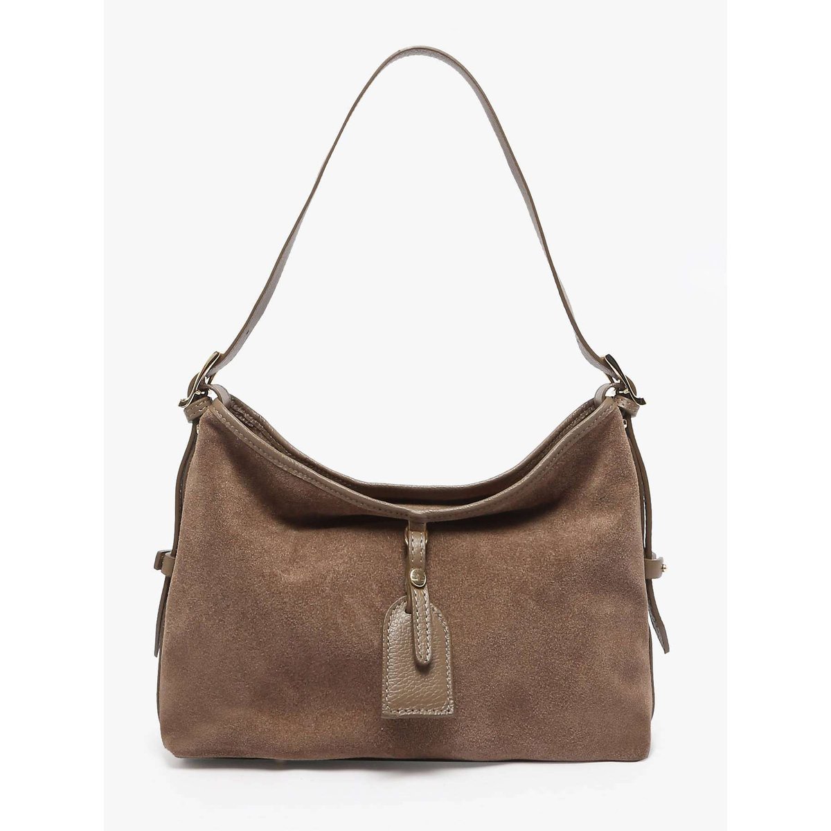 sac porté épaule Velvet caviar cuir taupe, MILANO