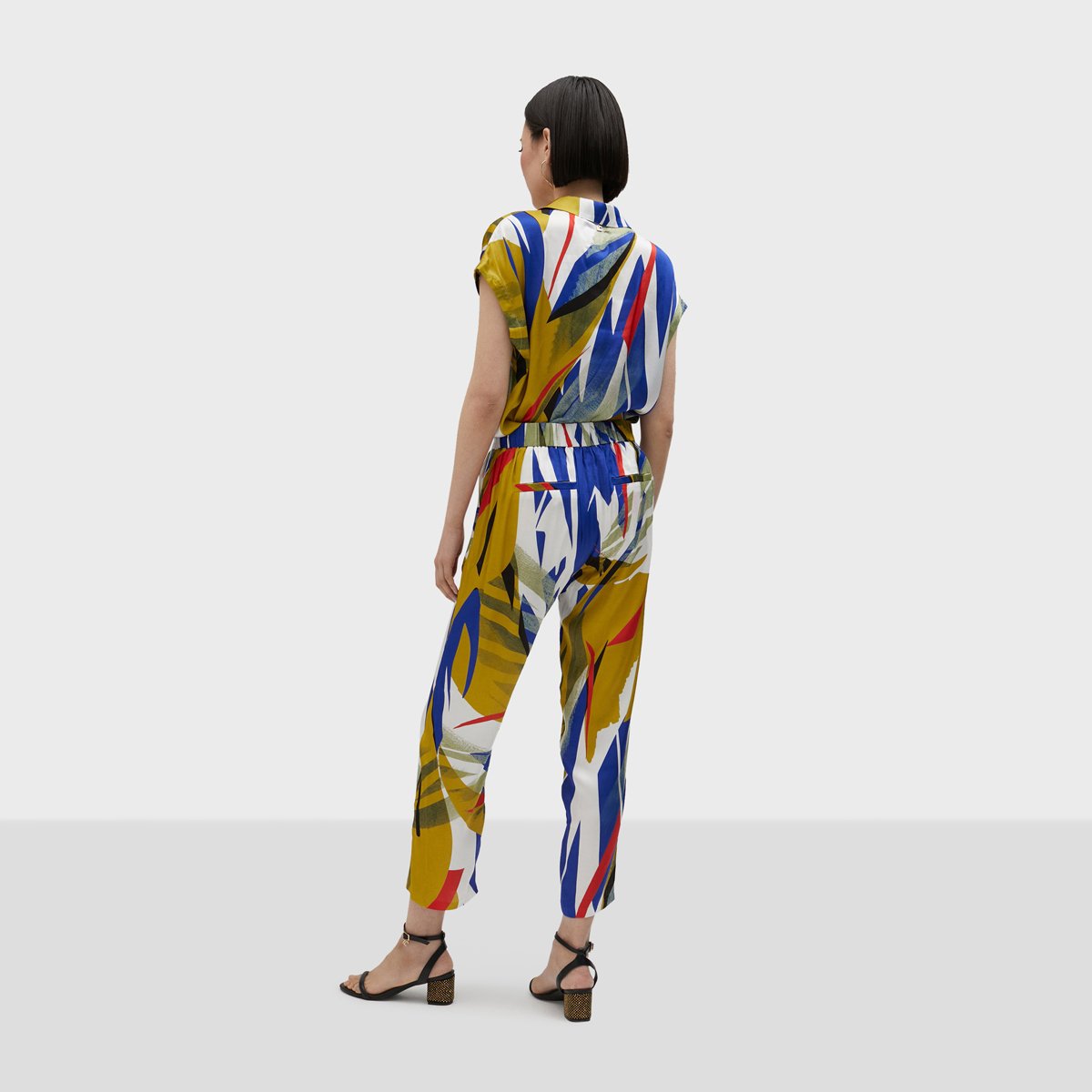 Pantalon chino avec cordon de serrage kaki clair, LOLA CASADEMUNT