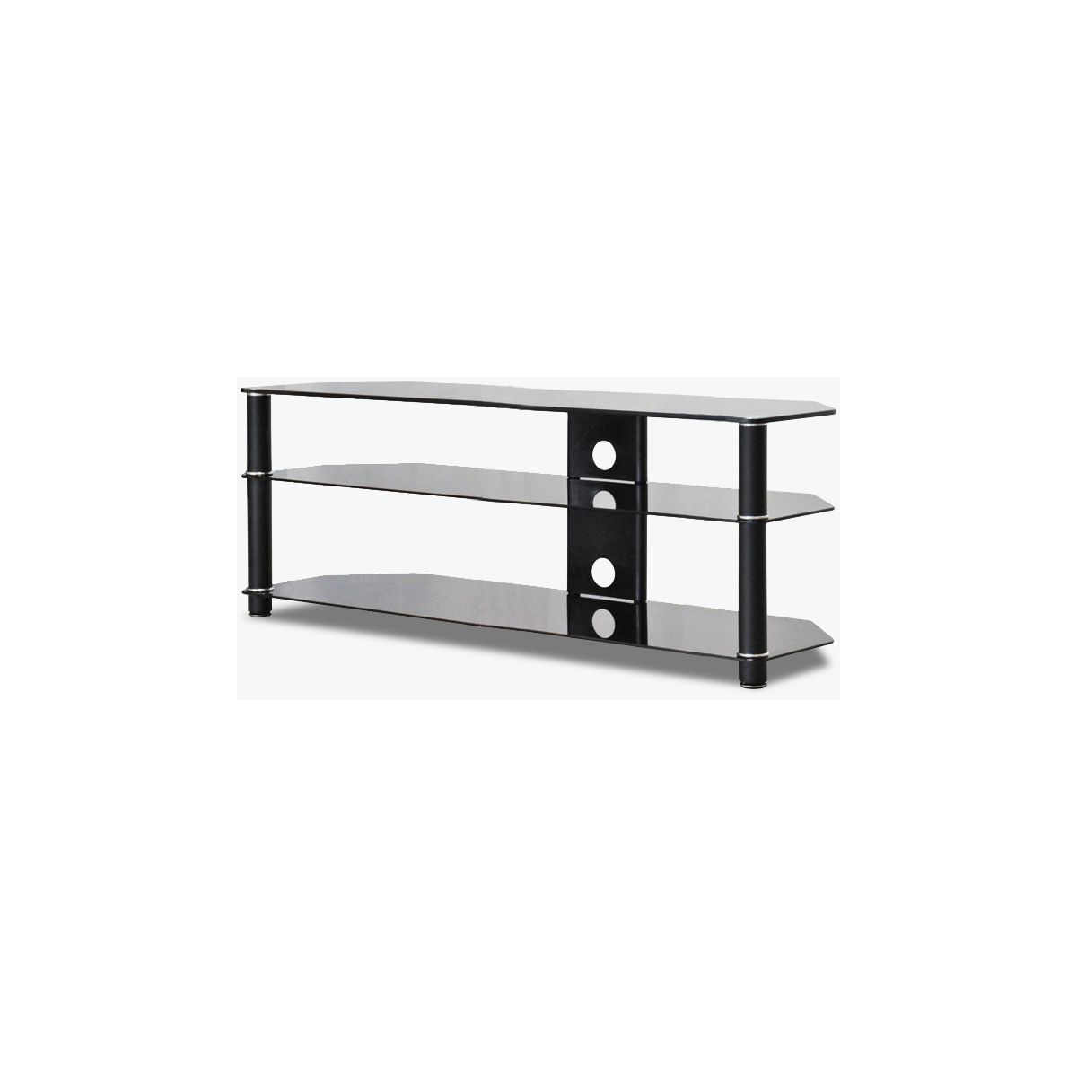 Meuble TV Simply 1400 65P avec cache cables noir, ATECA