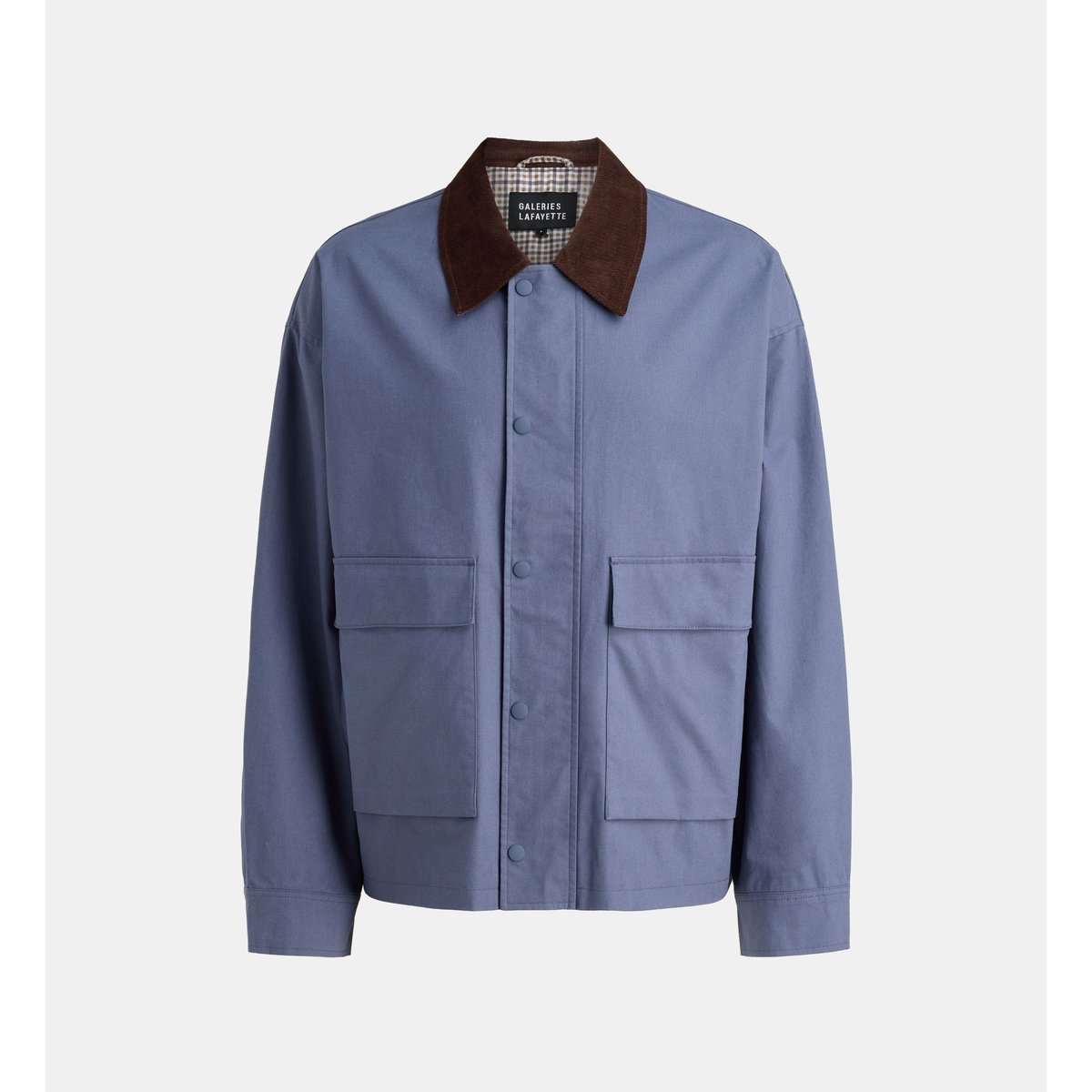 Blouson droit rarbo en coton déperlant bleu nuit, GALERIES LAFAYETTE