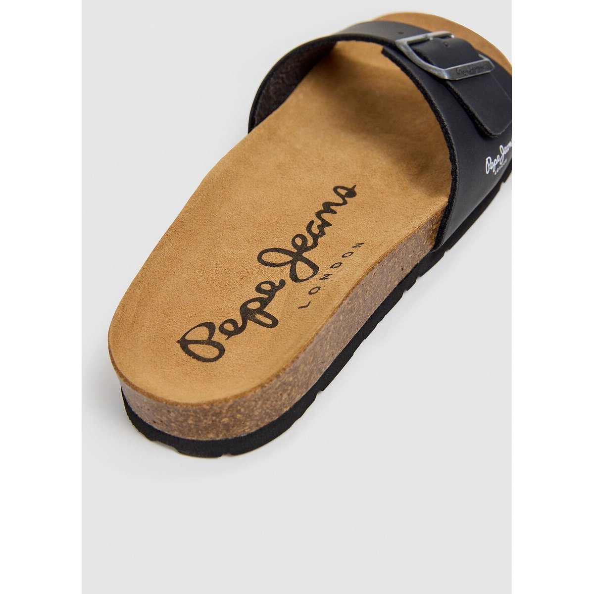 Chinelos com tira simples Bio Single Kansas preto , PEPE JEANS