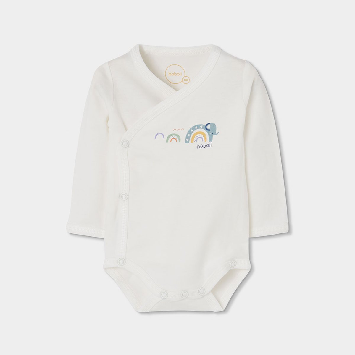 Lot maille bébé imprimé arc-en- et animaux multicolore, BOBOLI
