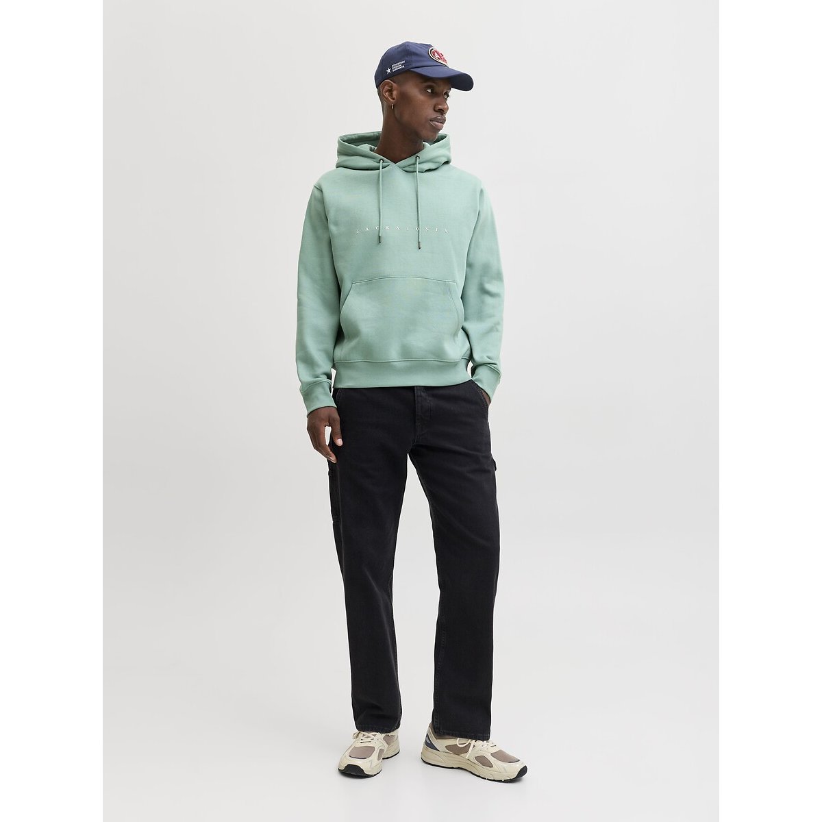 Sweat à capuche vert d'eau, JACK & JONES