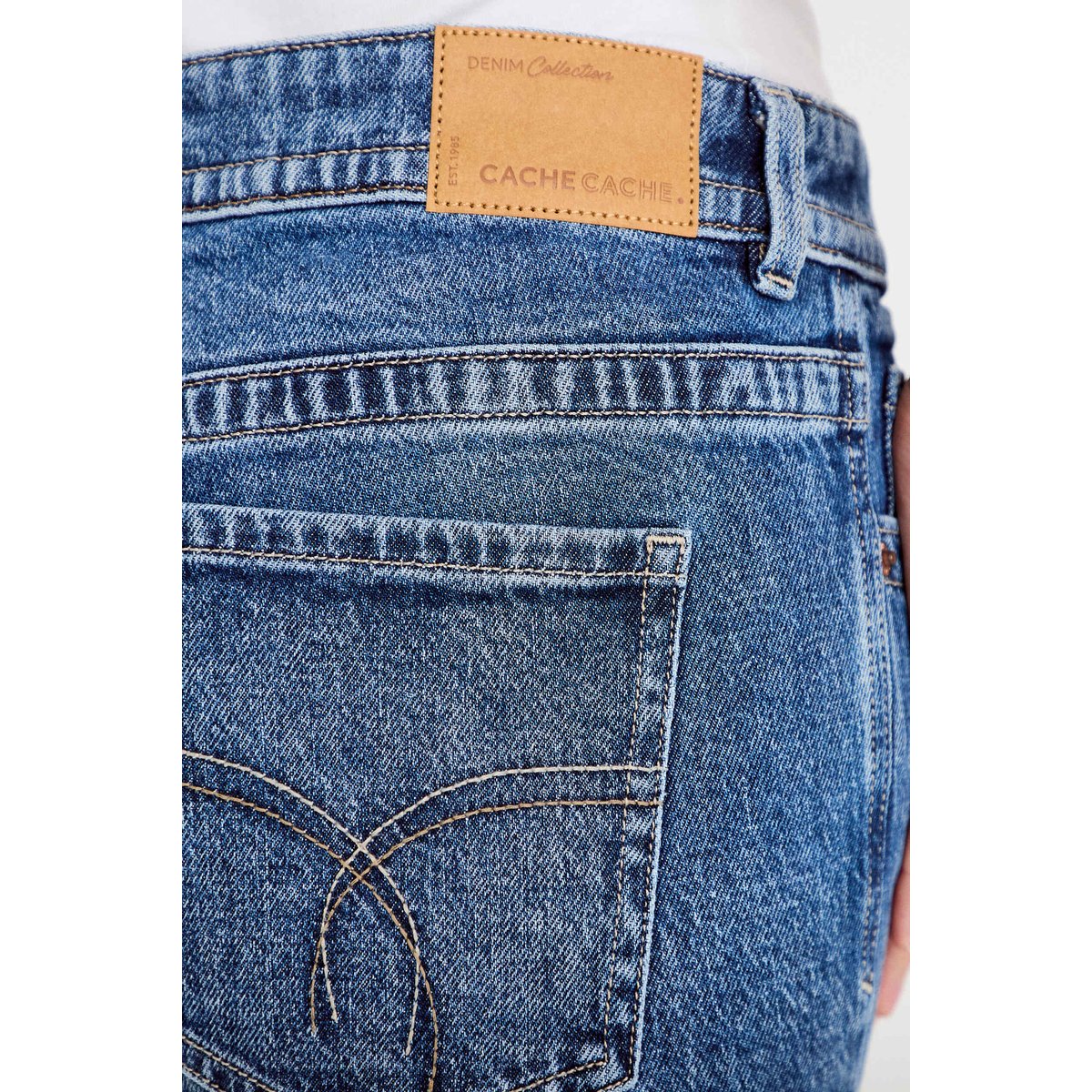 Jean bootcut taille basse denim double stone, CACHE CACHE