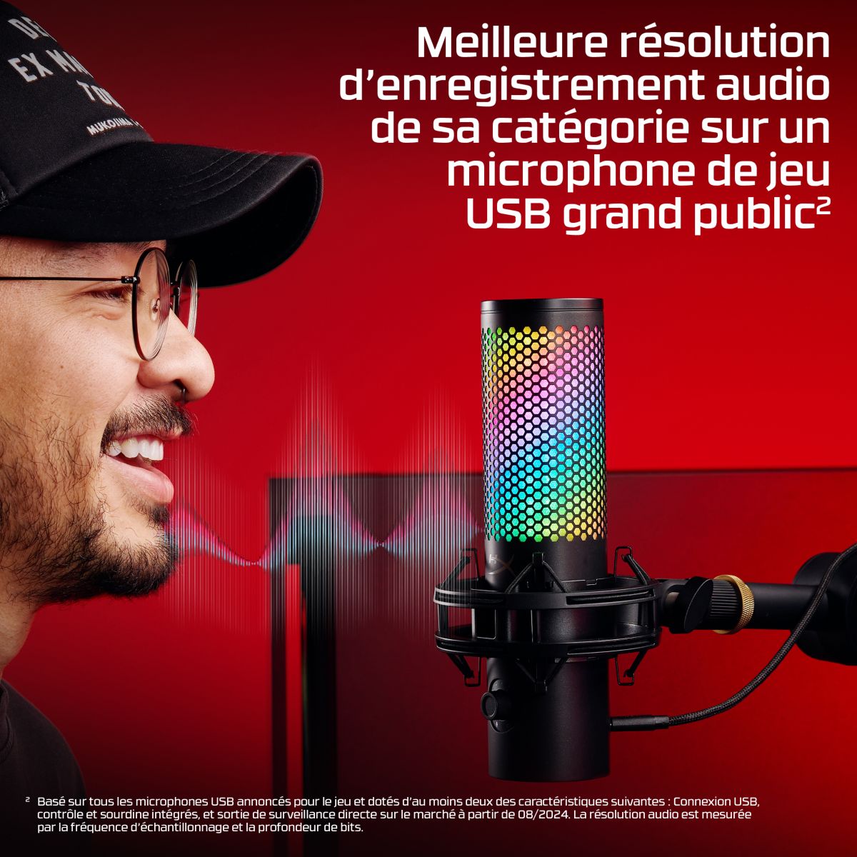 Micro Gamer QuadCast 2 S couleur unique, HYPER