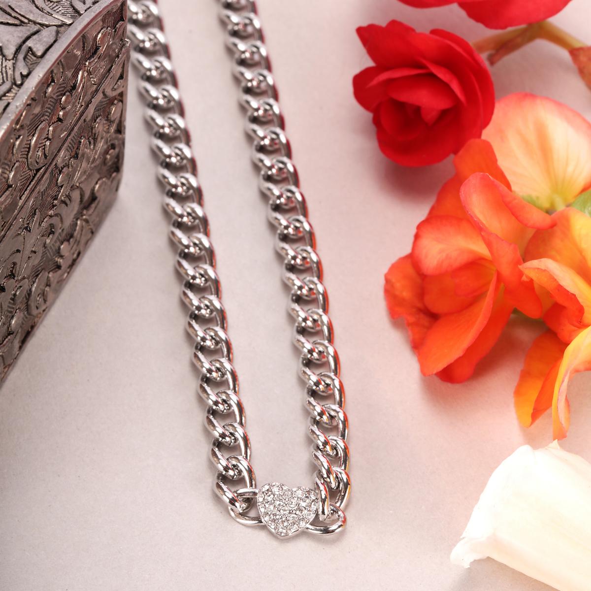 Collier en acier et cristaux INCONTRI argent, MORELLATO