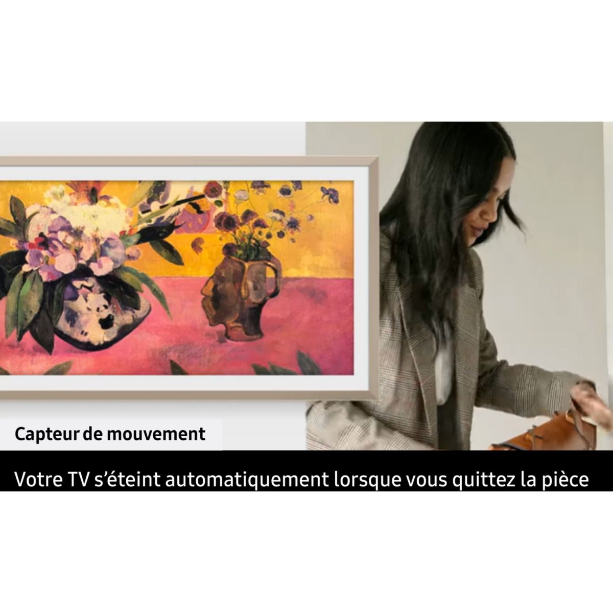 TV Mini LED The Frame Pro 65LS03FW (2025) 65" (165 cm) 4K - Mode art (effet tableau), Smart TV, anti-reflet couleur unique, SAMSUNG