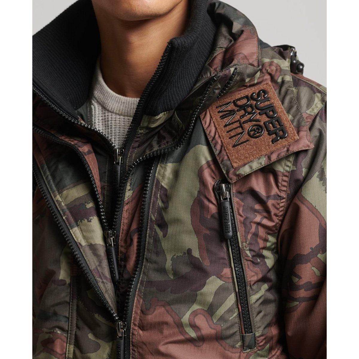 Veste Mountain SD Windcheater kaki camouflage, SUPERDRY