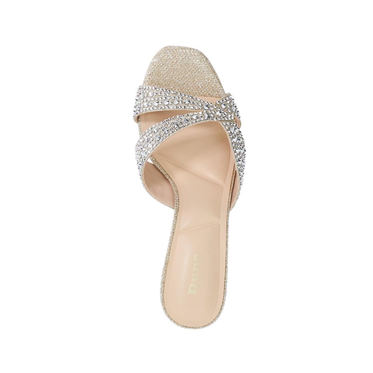 Mules à talons ajourés - MONETTE gold-fabric synthetic, DUNE LONDON