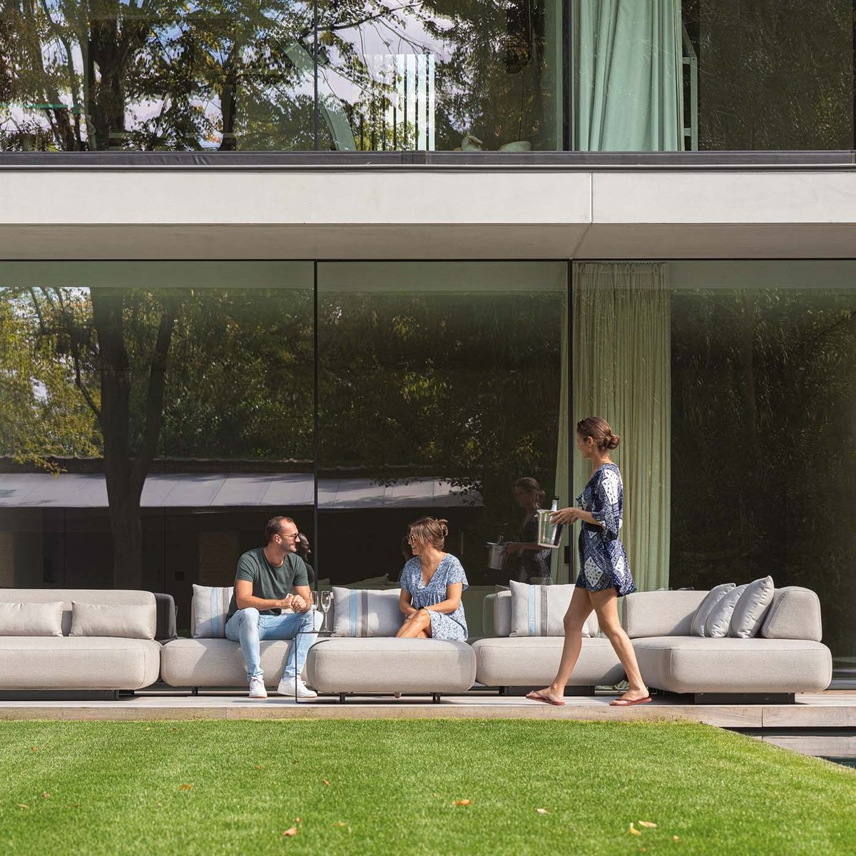 Assise de jardin, FIORI gris, GESCOVA